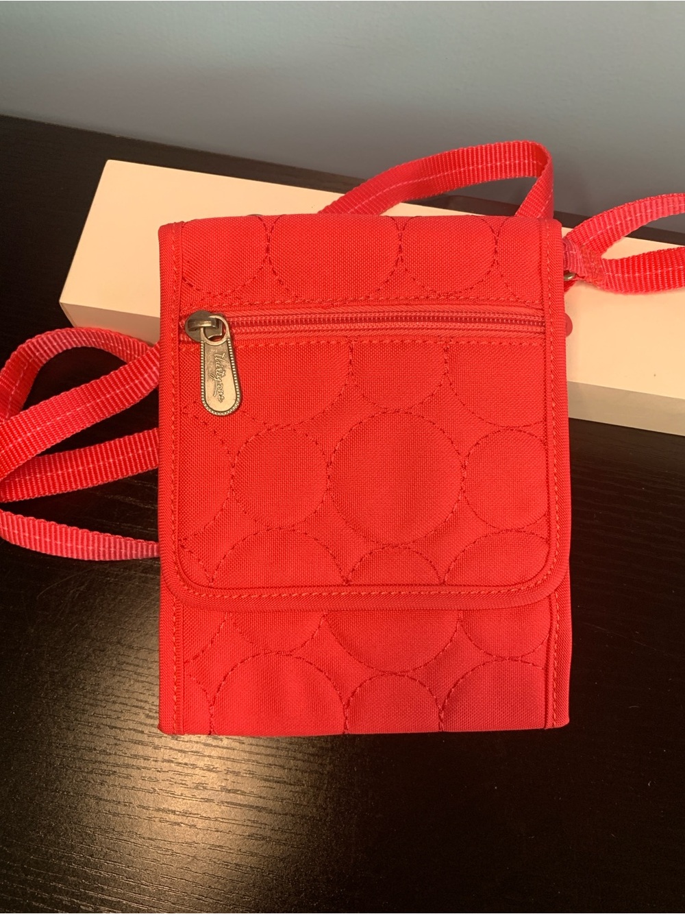 thirty-one Red Quilted Crossbody Phone Pouch